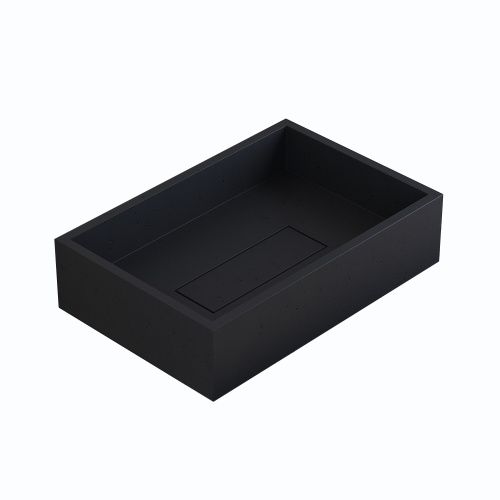 Раковина из искусственного камня Uperwood Angkor 291020324 60х40 накладная цвет черный