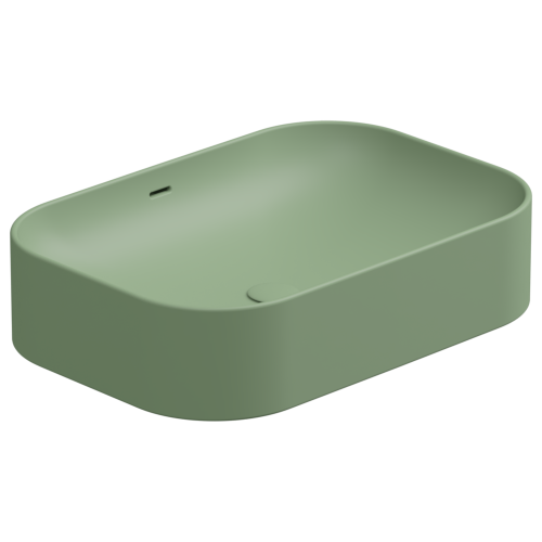 Раковина керамическая GSG Ceramic Design Easy EALAVTP60031 60х40 накладная цвет зеленый без отверстий под смеситель