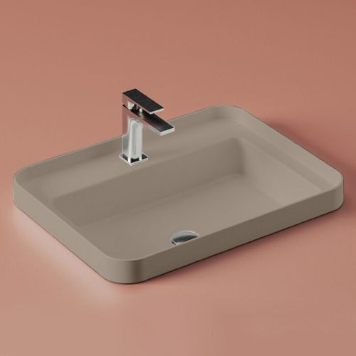 Раковина керамическая Artceram Fuori scala TFL034 41 00 60х50 встраиваемая цвет коричневый 1 отверстие под смеситель