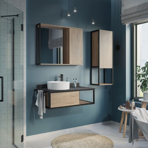 Тумба с раковиной Comforty Лиссабон 00-00006269CF 90х50 подвесная цвет коричневый