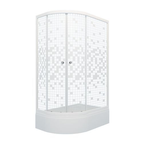 Душевой уголок Тритон Коралл Щ0000061783 120х80 стекло с рисунком профиль белый с поддоном