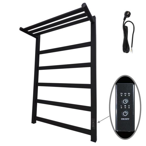 Полотенцесушитель электрический Маргроид Вид 81-10 профильный 8110p-8050-1083-9005R 55х80 черный