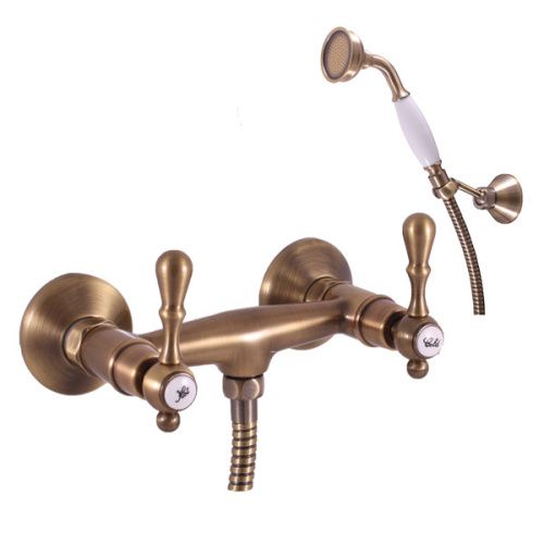 Смеситель для душа RavSlezak MORAVA RETRO MK480.5/2SM настенный бронза