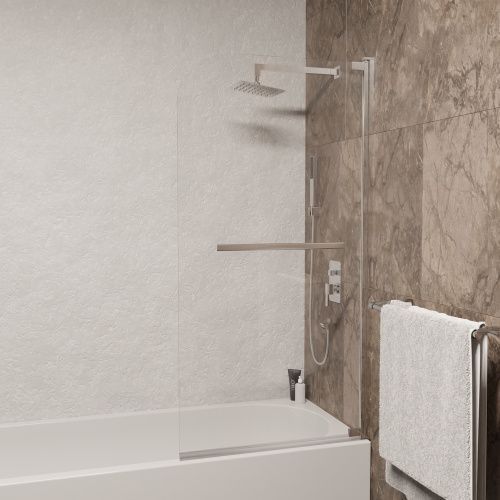 Душевая шторка на ванну RGW Screens 03110208-11 80х150 стекло прозрачное профиль хром ориентация универсальная