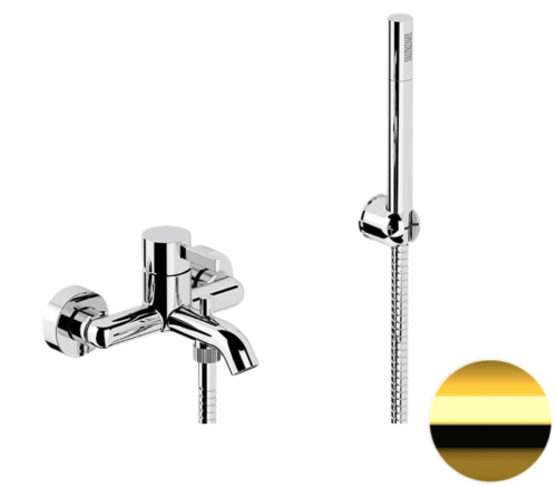 Смеситель для ванны Remer Metrica MC02DO настенный золото