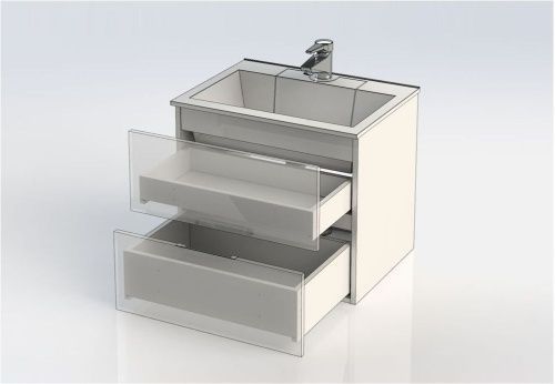 Тумба под раковину Aquanet Алвита 00183991 60х40 подвесная цвет серый