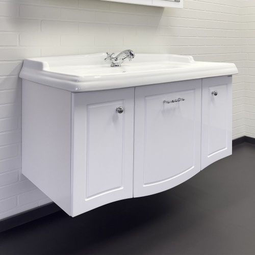 Тумба с раковиной Comforty Палини 00-00019754CF 100х50 подвесная цвет белый