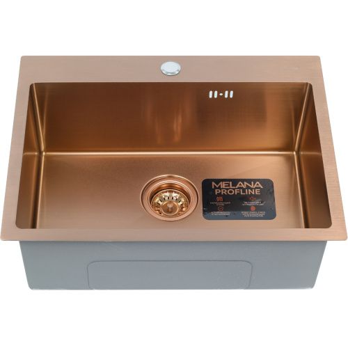 Кухонная мойка Melana ProfLine D6045HC бронза 60х45 цвет бронза поверхность полированная