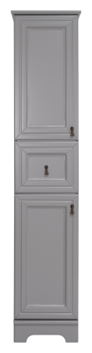 Шкаф-пенал Misty Лувр П-Лвр04035-1504Л 40х180 напольный цвет серый