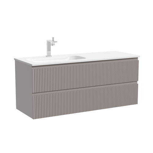 Тумба под раковину Sancos SNOB R SNR120LSM 120х40 подвесная цвет серый