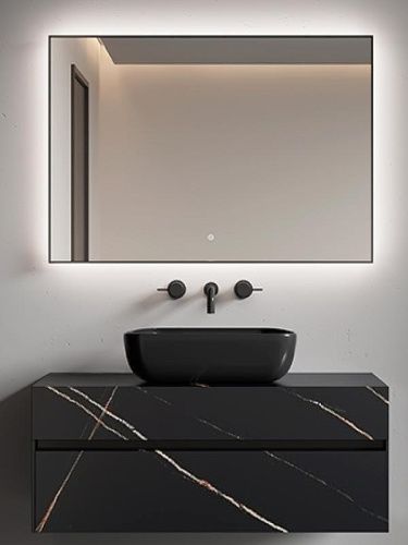 Зеркало с подсветкой и антизапотевателем Boheme 543-100-B 100х70 подвесное