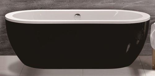 Ванна акриловая Esbano Tokyo (black) ESVATOKYB 170х80 отдельностоящая овальная с каркасом