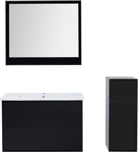 Тумба под раковину Aquanet Милан 00269299 100х50 подвесная цвет черный