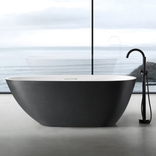 Ванна из искусственного камня Abber Dortmund AM9911BW 170х75 отдельностоящая овальная с каркасом