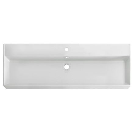 Раковина керамическая Cezares MOLVENO 46 CZR-MIL-120-LVB 120х50 подвесная цвет белый 1 отверстие под смеситель