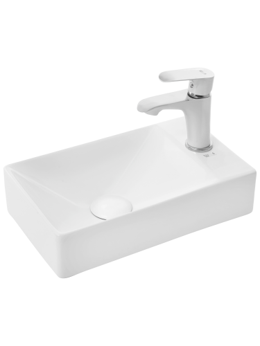 Раковина из сантехнического фаянса WeltWasser WW SK 10000004592 40х20 подвесная цвет белый