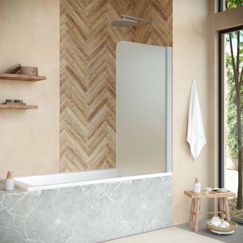 Душевая шторка на ванну Vegas-Glass EV+EV NOVO EV NOVO 76 07 10 R 75х140 стекло матовое профиль хром ориентация правая