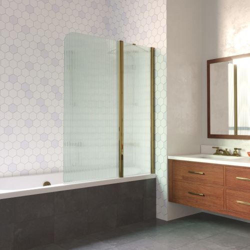 Душевая шторка на ванну Vegas-Glass E2V LUX ST E2V LUX ST 125 05 Moru R 125х150 стекло рифленое профиль бронза ориентация правая