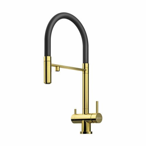 Смеситель для кухни Omoikiri Kanto 4994014 на мойку черный/золото
