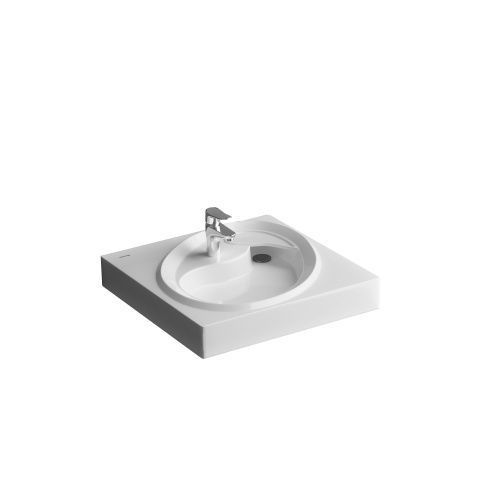 Раковина из искусственного камня Grossman Alvaro 1606001 60х60 подвесная цвет белый 1 отверстие под смеситель