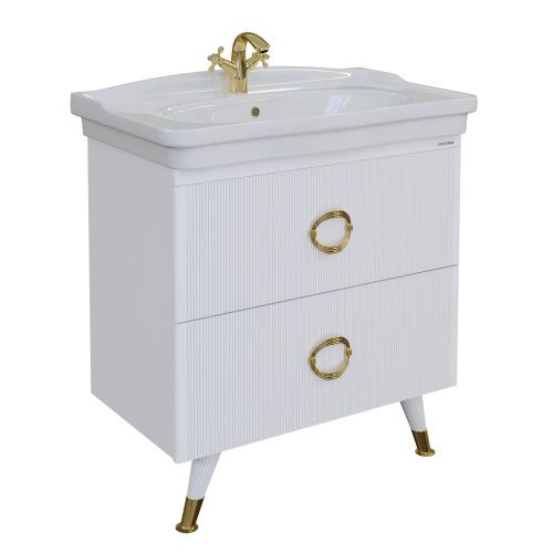 Тумба под раковину Grossman Атрио 108016 80х50 напольная цвет белый