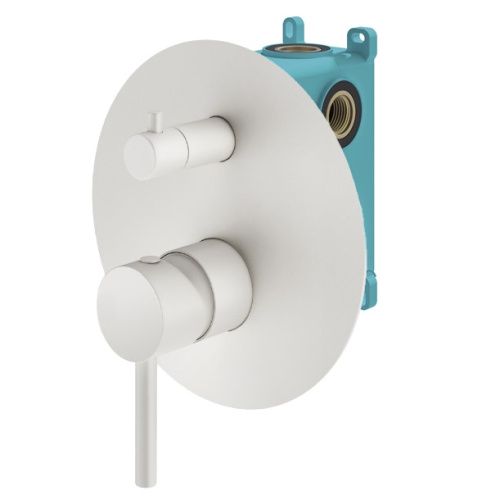 Смеситель для душа Plumberia Selection Ixo KIT1901BO встраиваемый в стену белый