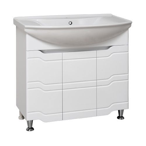 Тумба под раковину Runo Стиль 00000001113 80х30 напольная цвет белый