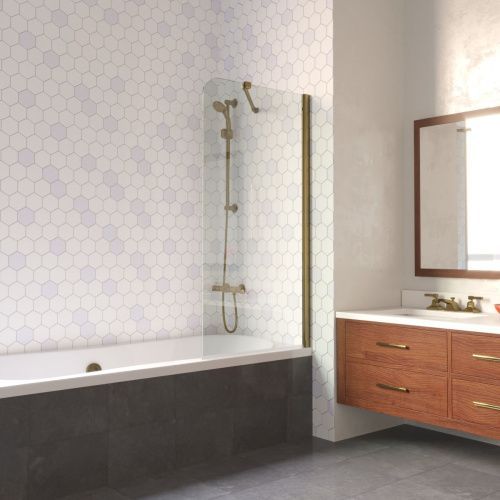 Душевая шторка на ванну Vegas-Glass EV LUX ST EV LUX ST 76 05 crystalvision R 75х150 стекло прозрачное профиль бронза ориентация правая