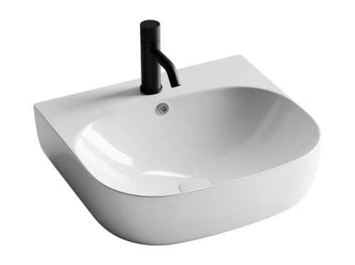 Раковина из сантехнического фарфора Ceramica Nova ELEMENT CN5011 50х40 накладная цвет белый 1 отверстие под смеситель