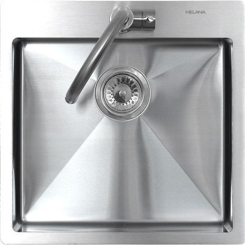 Кухонная мойка Melana ProfLine MLN-R5050H 50х50 цвет серый поверхность матовая