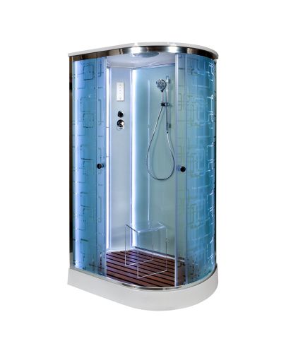 Душевая кабина AvaCan EM1512LLED 120х80 асимметричная с крышей ориентация левая