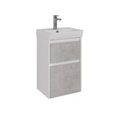 Тумба под раковину LeMark Combi LM03C45T-Beton 40х30 напольная цвет серый/белый