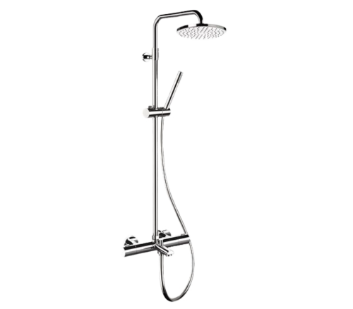 Душевая стойка Remer Elegance EQ34A7MDMD20 настенная цвет хром с термостатом