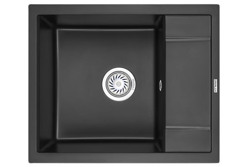Кухонная мойка Granula 6002, ТУРМАЛИН 60х50 цвет черный поверхность матовая