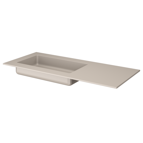 Раковина акриловая Armadi Art Quatro 793-120-D-L 120х50 накладная цвет бежевый без отверстий под смеситель