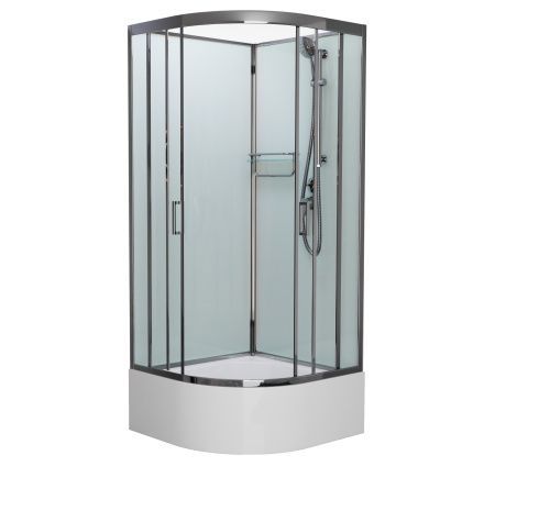 Душевая кабина Frank 186009 100х100 четверть круга без крыши ориентация универсальная