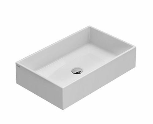 Раковина керамическая Globo FORTY3 FO062BI 60х40 накладная цвет белый без отверстий под смеситель