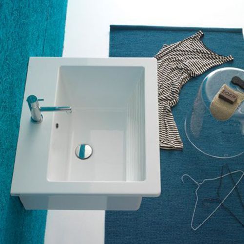 Раковина керамическая Globo Forty3 FO063.BI*1 60х50 встраиваемая цвет белый 1 отверстие под смеситель