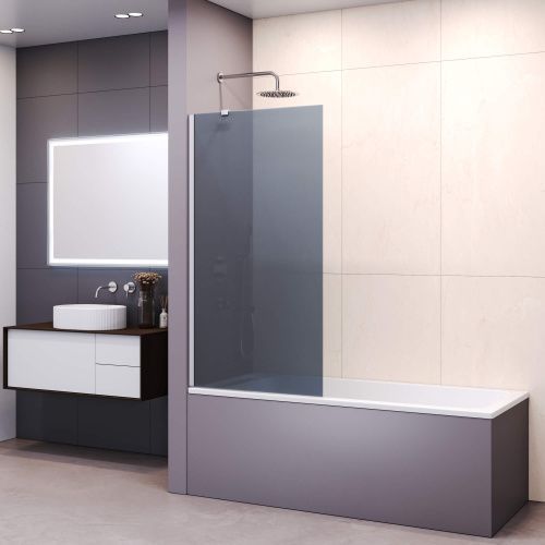 Душевая шторка на ванну RGW Screens 351115009-31 90х150 стекло тонированное профиль хром ориентация универсальная