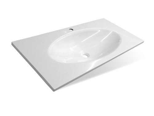 Раковина из искусственного камня Эстет Мальта Люкс ФР-00014944 100х50 накладная цвет белый 1 отверстие под смеситель