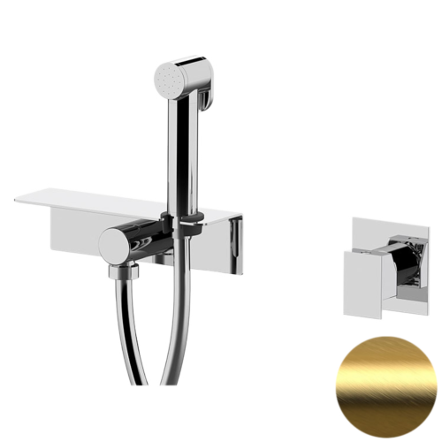 Гигиенический душ со смесителем Daniel SK646Z4DCTDP золото