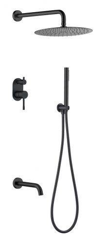 Душевая система Boheme Uno 464-2-B встраиваемая в стену цвет черный