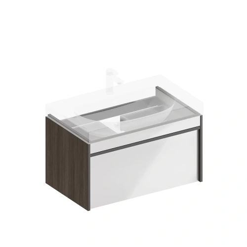 Тумба под раковину Kerama Marazzi MODULA MO.80.1+1\AR 80х50 подвесная цвет белый