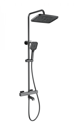 Душевая стойка Wonzon & Woghand Stay WW-B3016-T1-BGG настенная цвет серый с термостатом