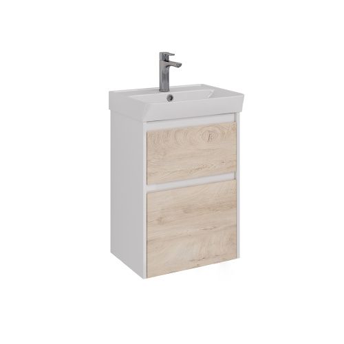 Тумба под раковину LeMark Combi LM03C50T-dub 50х30 напольная цвет бежевый/белый