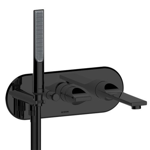 Смеситель для ванны Bossini Apice Z00555.073 встраиваемый в стену черный (внешняя часть)