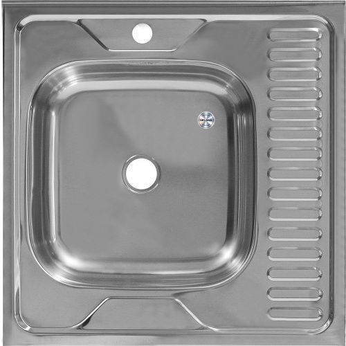 Кухонная мойка Melana 073 t L (*20) 60х60 цвет хром поверхность матовая