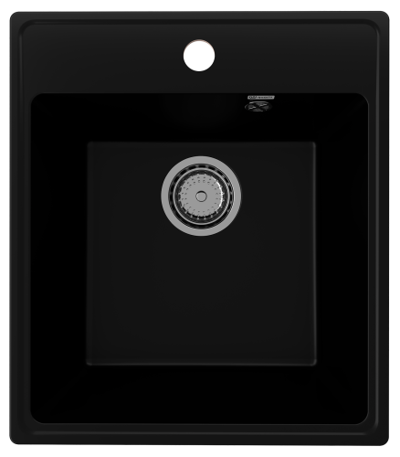 Кухонная мойка Ulgran Quartz Forte 425-07 45х50 цвет черный поверхность матовая