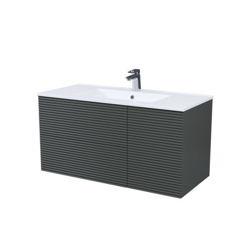 Тумба с раковиной Iddis Bild BIL10G0i95K 100х50 подвесная цвет серый