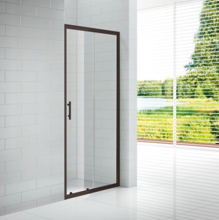 Душевая дверь Cezares ECO ECO-O-BF-1-120-C-NERO 120х190 стекло прозрачное профиль черный